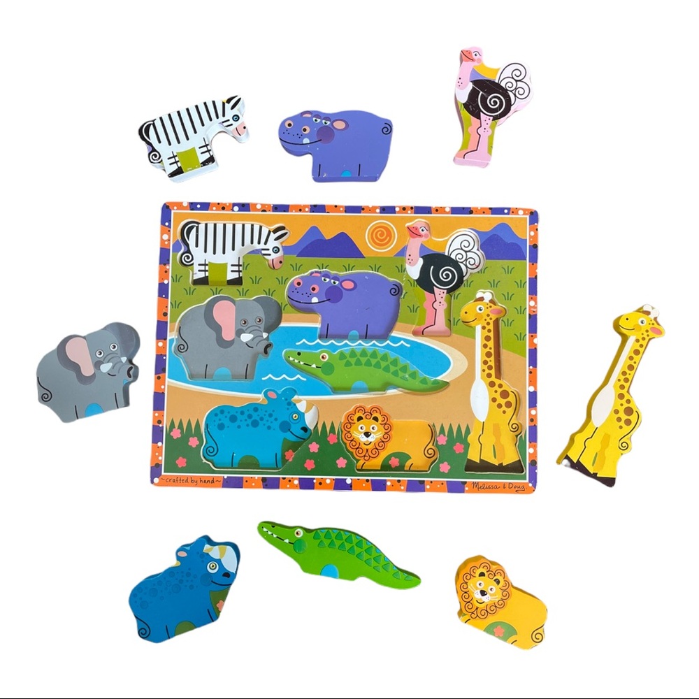 MELISSA & DOUG CHUNKY SAFARI ANIMALS PUZZLE